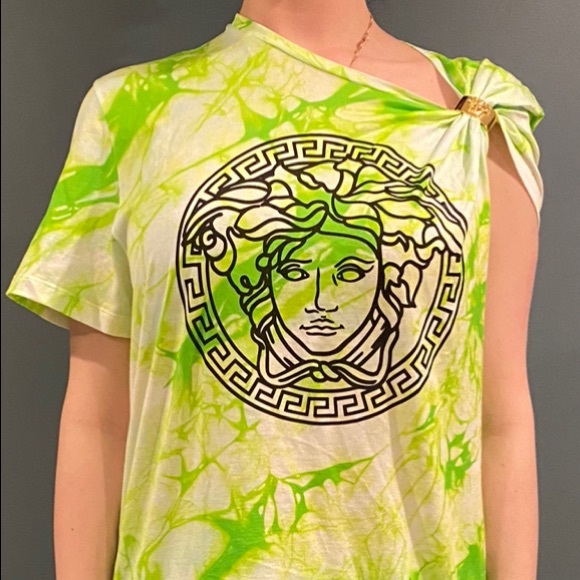 Brand New with Tags VERSACE Lime GREEN T-Shirt - Picture 4 of 6